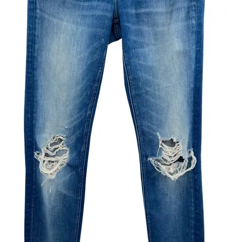 AYR Skinny Jeans Distressed Denim Stretch Medium Wash Blue Size 25 x 30