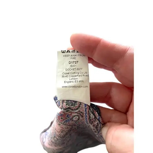 Closet London Boho Print Kimono Maxi Dress Pink Size 6 Coastal Summer Hippie