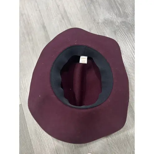 Soho Pistil  Burgundy Fedora Wide Brim Womens Hat 100% Wool