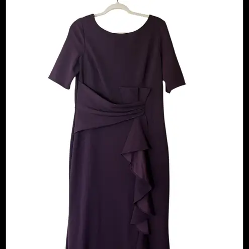Betsy and Adam Womens Pur-ple Lined 3/4 Sleeve Dress size 12