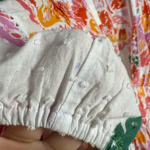 Poupette St. Barth Reina Printed Cotton Mini Dress Size Medium