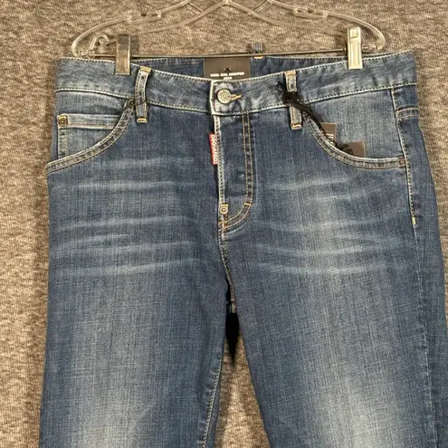 Dsquared2 Cool Girl Cropped Jeans Women's Size IT 40 US 4 Blue Stretch Denim