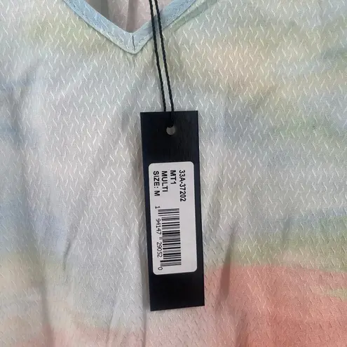 Bobi BLACK Los Angeles Tank Top Size Medium Watercolor Tie Dye Pastel NWT