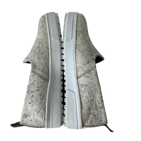 Agave Sky Cowhide Tennis Shoes in Salt and Pepper 7.5 Black