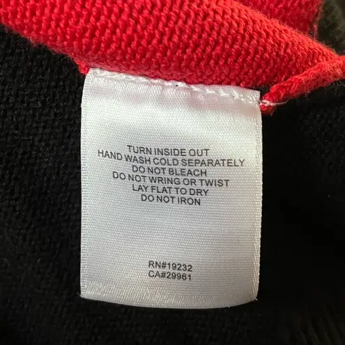 Alfred Dunner Shoes Bags and Flowers Knit Cardigan Sweater Black White Res Large