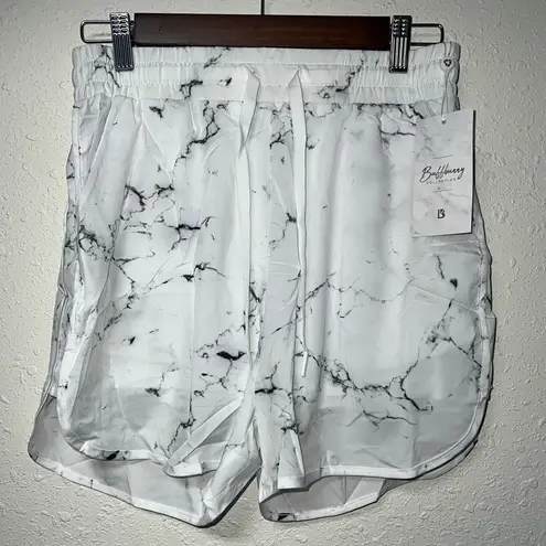 NWT BuffBunny Collection Limitless White Marble Shorts Women’s Size Small