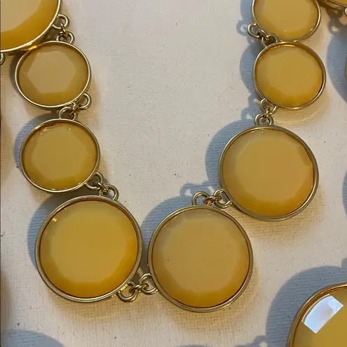 Kate Spade  New York yellow & gold tone Chunky Statement Hexagon Necklace