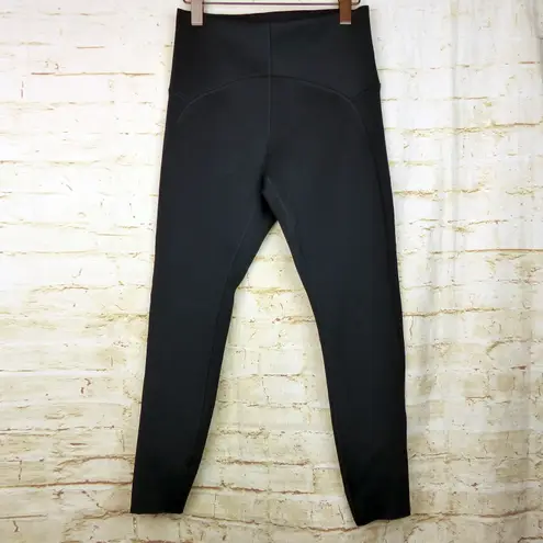 Spyder Active Leggings Womens M Black High Rise Ankle Scuba Altered Crop Hem 24”