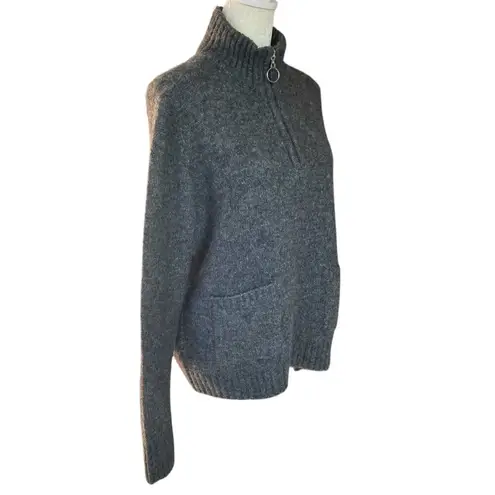 Marled Reunited Marled women's S charcoal quarter zip mock neck soft stretchy pullover sweater