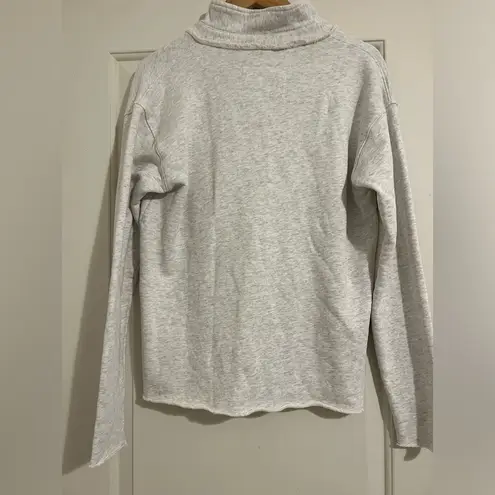 Frank & Eileen $238 Patrick Popover Henley Pullover Triple Fleece Beige Gray XS