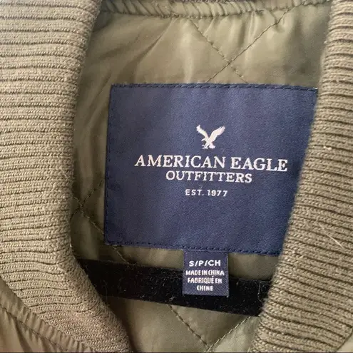 American Eagle Army Green Bomber Jacket