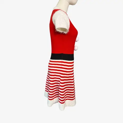 Planet Heart M Santa Sweater Dress Red White Striped Holiday Costume Pom Pom Size M