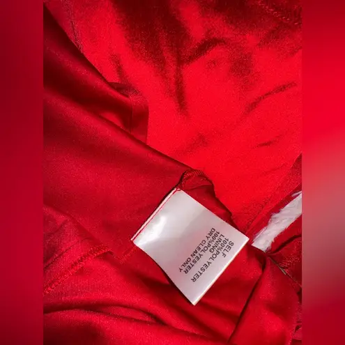 Tadashi Shoji NWOT Ember One-Shoulder Draped Gown lava red Sz 16