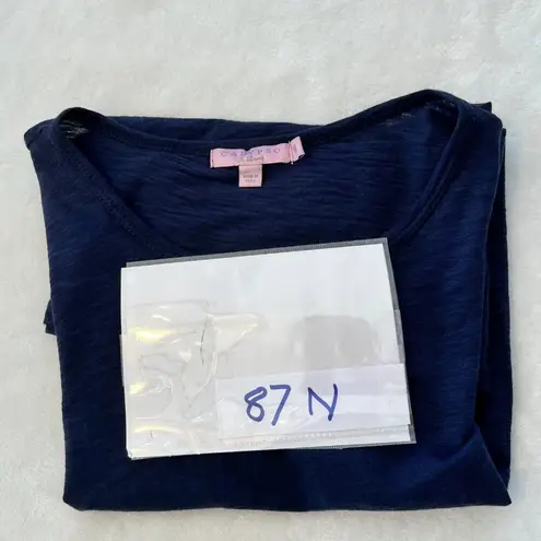 Calypso St. Barth Womens Navy Short Sleeve Top M 87n