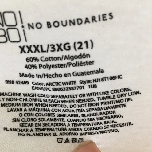 No Boundaries FINAL MARKDOWN Junior  tee xxxl