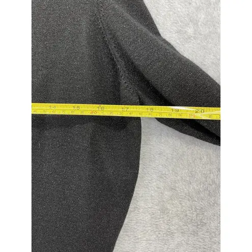 Premise Studio Black Metallic Silver Fibers Plus Size 0X Cardigan 3/4 Sleeve