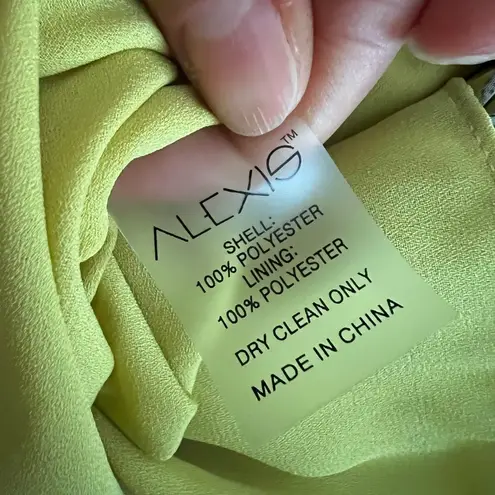 Alexis Gaarza Flared Floral Maxi Skirt Yellow Sz M