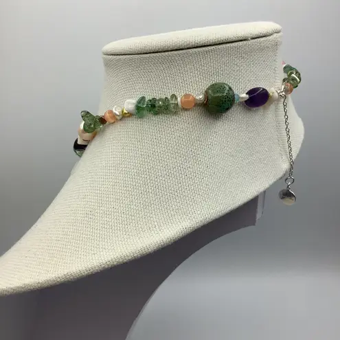 Amethyst Haobalabu Gorgeous Multicolor Quartz Gemstones Choker Adjustable