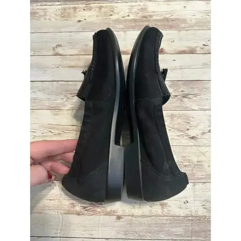 SAS Hope Slip On Loafer Women's Size 9.5 Tassel Onyx Black Leather Comfort NWOT