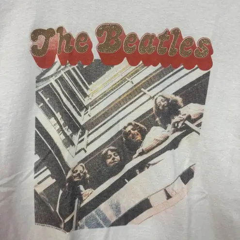 The Beatles Glitter Spellout Get Back Studio Sessions Tee small