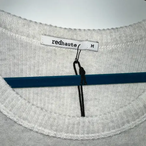 Red Haute LONG SLEEVE ANGLED WAIST PULLOVER TOP MEDIUM