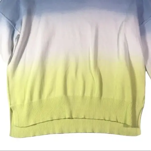 Workshop Republic Clothing Yellow/Blue/White Crew Neck Sweater Size XS