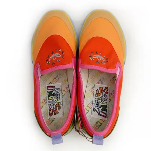 Adidas  Slip On Nizza Sneakers Love United Pride Shoes Mens Size 6.5 / Womens 8
