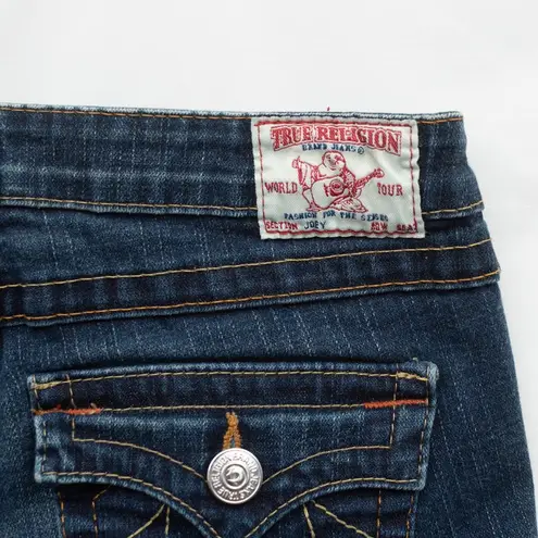 True Religion  Joey Low Rise Flare Jeans In Dark‎ Wash Muddy Waters Size 29