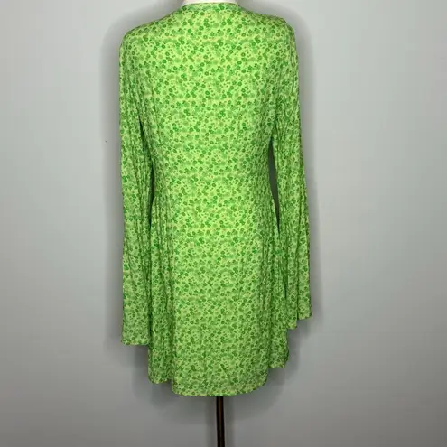 Charlie Holiday Womens Nixon Green Retro Floral Size 6 Mini Dress
