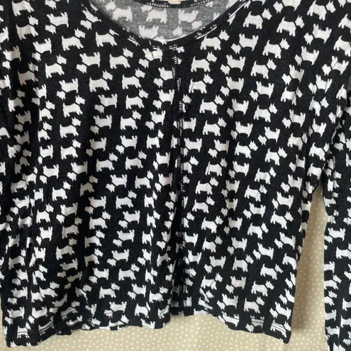 Map To Mars AEROPOSTALE Womens Scotty Dog Bodycon Graphic T-Shirt, Black Size Medium - Image 8