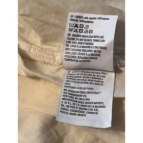 Milkmaid Dress L Crochet Cottagecore American Eagle AE Dainty Floral Size L