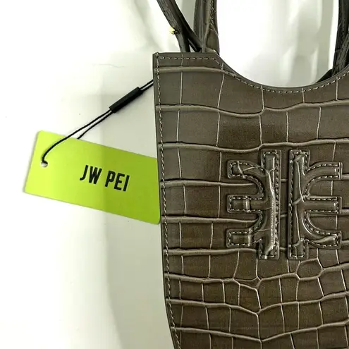 JW Pei / Fei Crossbody Phone Bag in Army Green Croc *NWT*