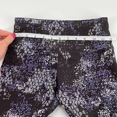 Lorna Jane Crusher Core Ankle leggings purple black Tight XS 7/8