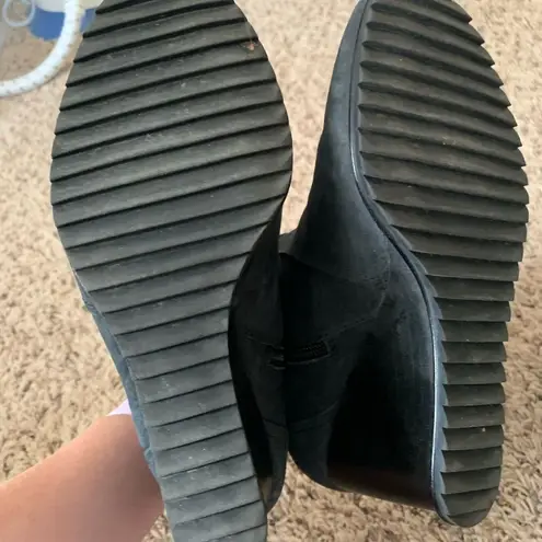 Kenneth Cole reaction | storm fog slate gray wedge boots Size 7.5