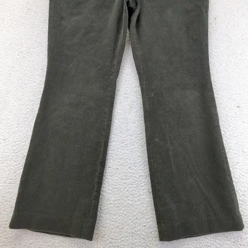 Brooks Brothers Women's Size 10 Corduroy Flared Pants Olive Green Heavy