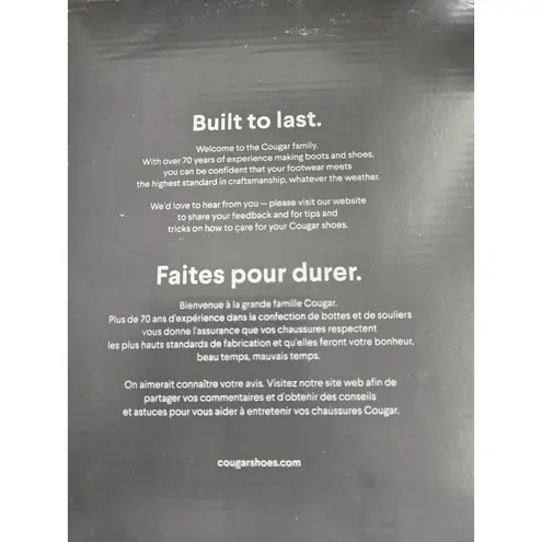 Cougar Women's White Leather Size 9 Waterproof NEW Ankle Hiking Boots Black Sole