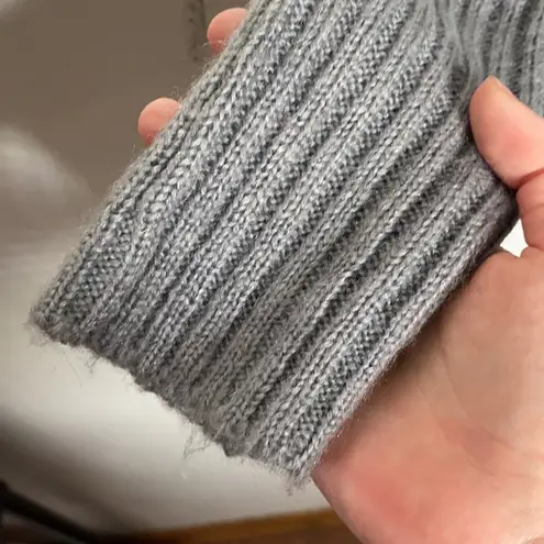 Allison Brittney mixed texture longline ruffle neckline front tie cardigan sz M - Image 5