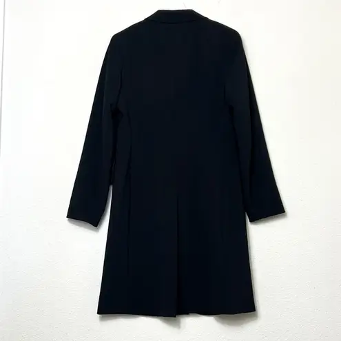 Theory  Wool Blend Long Black Jacket