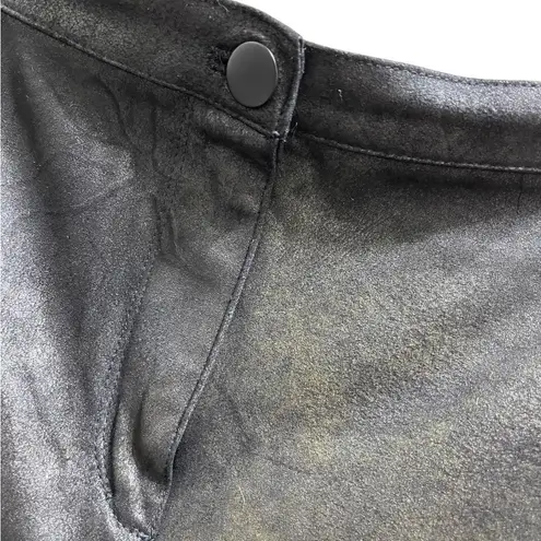 Love Tree  Leather Look Patina Fitted Pant Large