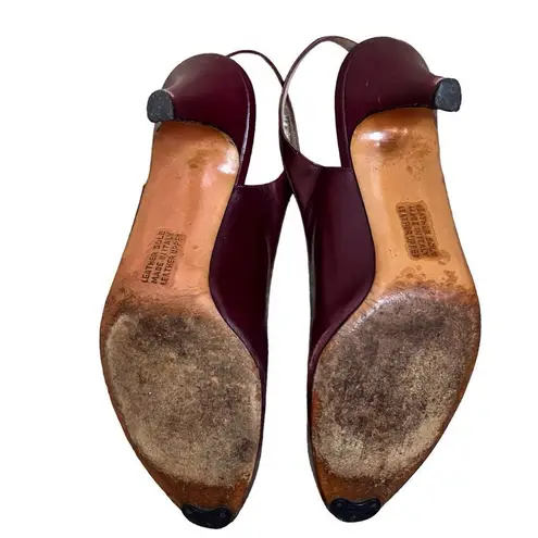 Salvatore Ferragamo Vintage Womens Kitten Heel Strappy Heel Size 7.5 Flawed