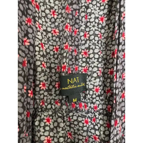 Anthropologie NAT by Natalie Martin Nico Wrap Duster Dress Floral Maxi Medium Purple