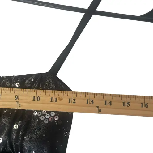 Rockin Town Y2k 2000s Size Small Sequin Whymsical Feather Mini Going Out Dress Green