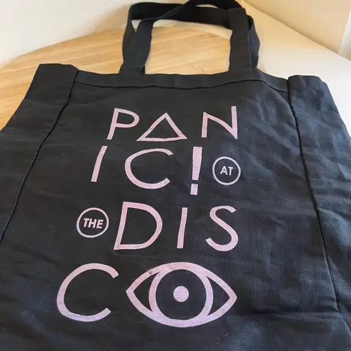 Panic At The Disco 2016 Concert Black Cotton Canvas Graphic Tote Bag