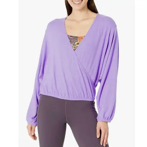 Beyond Yoga NWT Wrapped Up Pullover Light Amethyst Flowy Top Blouse