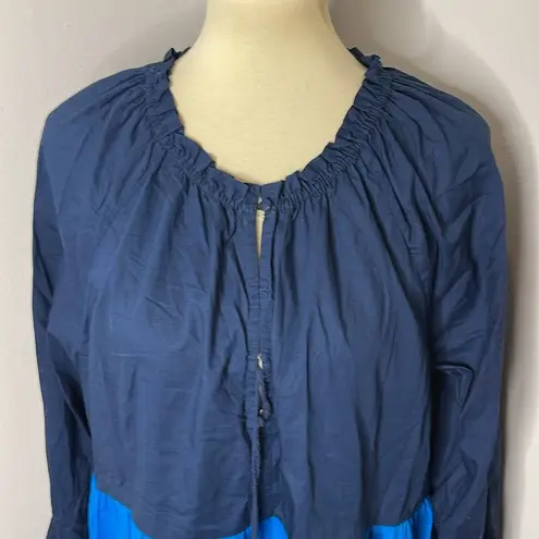 Figue Bella Short Dress Blue Color Block Size XL