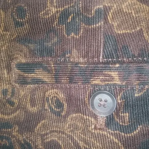 Harolds 2 30x20 Chocolate Paisley Courderoy Crop Pants Brown