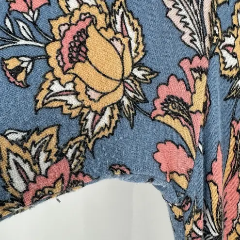 Agnes & Dora Floral Scoop Neck Short Sleeve Sway Midi Shift Dress Size XL FLAW