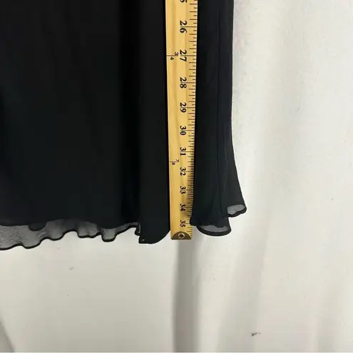 EXPRESS  Midi 3/4 Sleeve Sheer Dress Womens Medium Black Goth Alternative