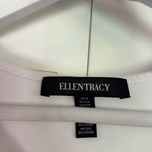 Ellen Tracy NWOT white tiered midi dress size small