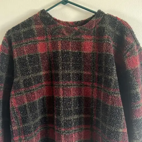 Woolrich Vintage fleece plaid oversize sweater / sweater dress